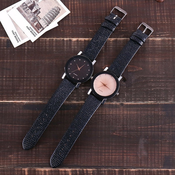 Leather Strap Ladies Watch