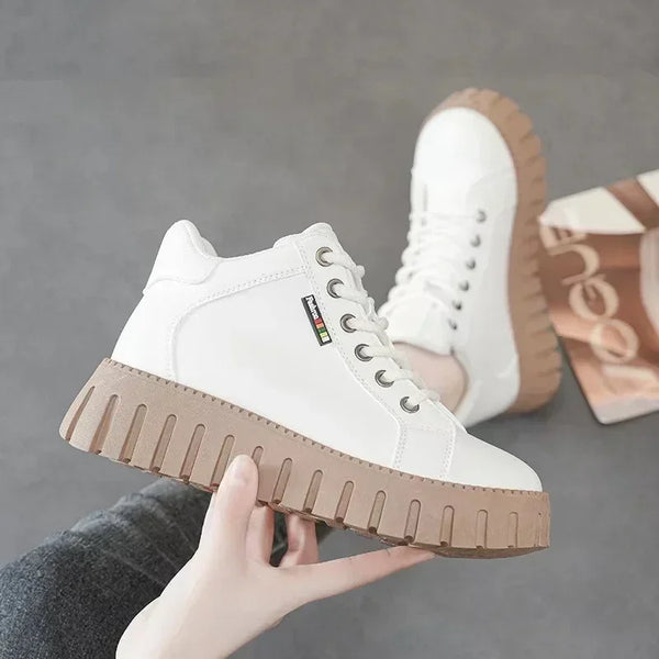 Leather Platform Ankle Boot