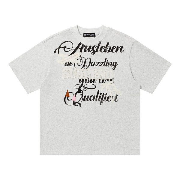 Embroidered Print Tee