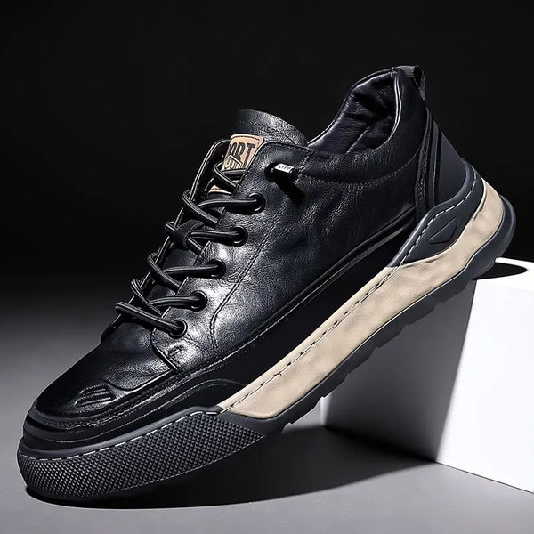 Leather Lace-Up Sneaker