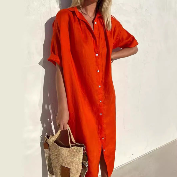 Relaxed Button-Up Day Dress