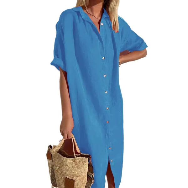 Relaxed Button-Up Day Dress