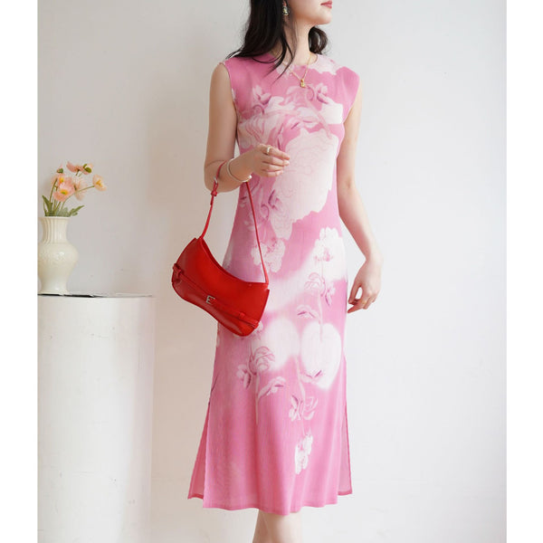 Cheongsam Print Office Dress