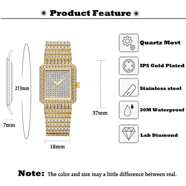 MISSFOX Iced Diamond Watch