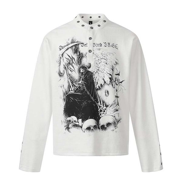 Skeleton Print Long Sleeve