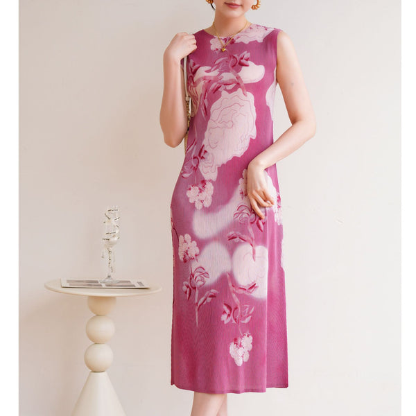 Cheongsam Print Office Dress